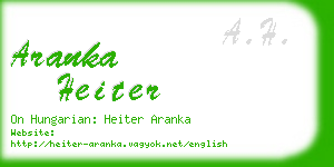 aranka heiter business card